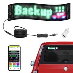 Ohjelmoitava LED-kyltti Vevor, 38x10 cm hinta ja tiedot | Upotettavat valaisimet ja LED-valaisimet | hobbyhall.fi