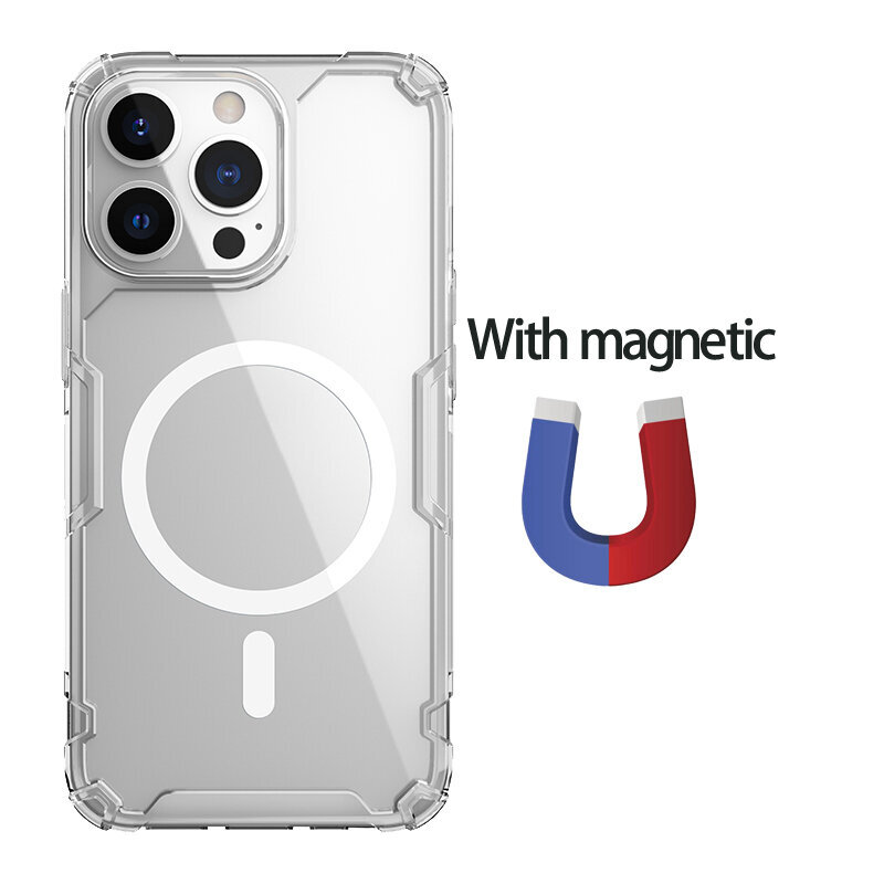 MagSafe iPhone 14 Pro Max Magneettinen Kotelo Nature Pro Läpinäkyvä Kirkas TPU PC Takakuori iPhone 14 Pro 14 Plus - iPhone 14 Prolle hinta ja tiedot | Puhelimen kuoret ja kotelot | hobbyhall.fi