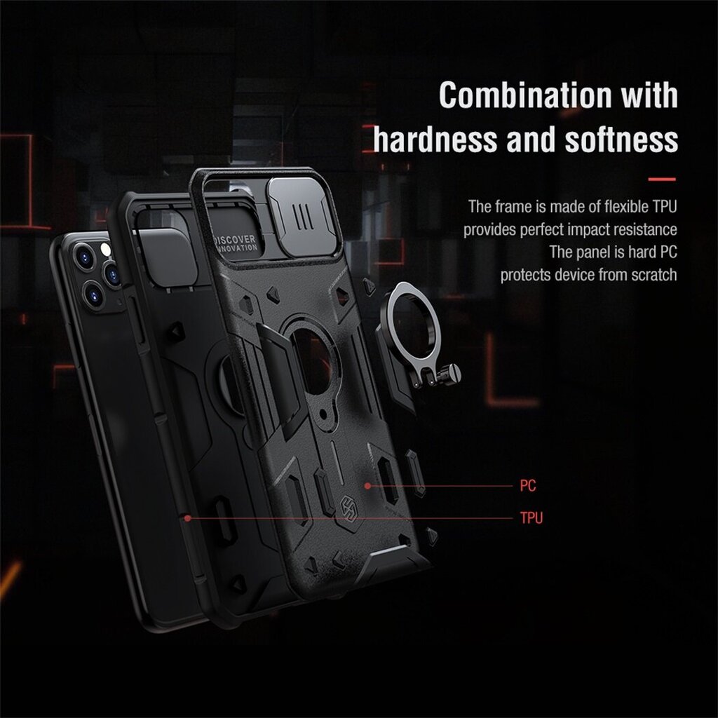 iPhone 11 12 Pro Max 12 mini Case CamShield Armor Case Slide Camera Ring -jalustalle takakansi iPhone 11 12 Prolle - iPhone 11:lle hinta ja tiedot | Puhelimen kuoret ja kotelot | hobbyhall.fi