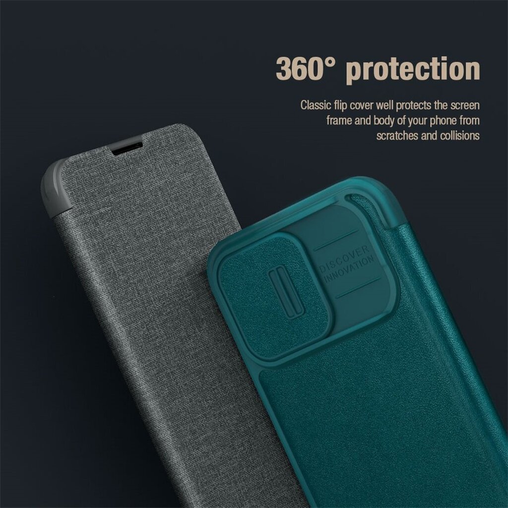 Flip Case iPhone 15 Prolle / Pro Max Qin Pro Nahkainen Kangaskorttitasku Liukuva kamerakirjan kansi iPhone 15/15 Plus -puhelimelle - iPhone15 Pro Maxille hinta ja tiedot | Puhelimen kuoret ja kotelot | hobbyhall.fi