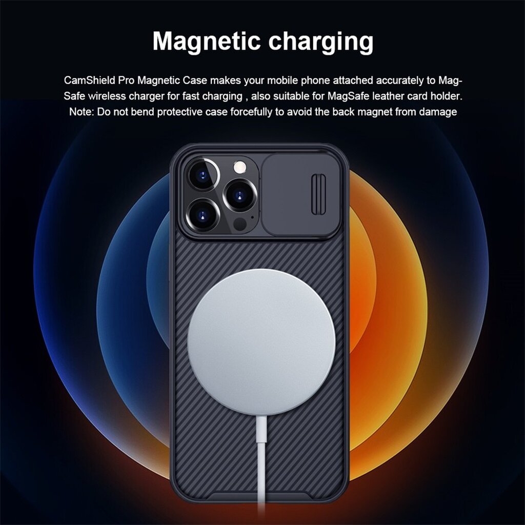 iPhone 13 12 / Pro / Max Case CamShield Magnetic Case -tuki Mag-Safe Slide -kameran linssisuojus iPhone 13 12 Mini -puhelimelle - iPhone 12:lle hinta ja tiedot | Puhelimen kuoret ja kotelot | hobbyhall.fi