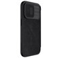 Flip Kotelo iPhone 15 Pro Max QIN Pro Nahkainen läppäsuoja iPhone 15 Slide Camera Book Case iPhone 15 Pro 15 Plus -puhelimelle - iPhone 15 Prolle hinta ja tiedot | Puhelimen kuoret ja kotelot | hobbyhall.fi