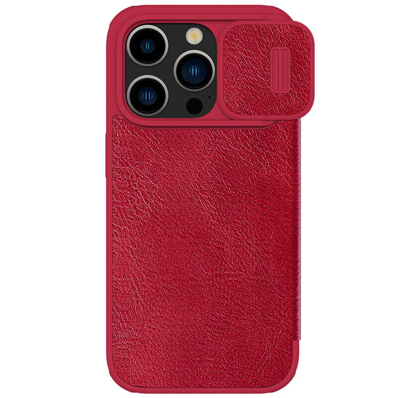 Läppäkotelo iPhone 15 Pro Maxille QIN Pro Nahkainen läppäkuori iPhone15:lle Slide Camera Book Case iPhone 15 Pro 15 Plus -puhelimelle - iPhone15 Pro Maxille hinta ja tiedot | Puhelimen kuoret ja kotelot | hobbyhall.fi