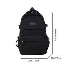 Yleisreppu 35x17x45 cm, musta hinta ja tiedot | Koulureput ja -laukut | hobbyhall.fi