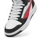 Puma Jalkineet Teini-ikäisille Rebound V6 Mid Jr White Black Red 393831 16 393831 16/5 hinta ja tiedot | Miesten urheilu- ja vapaa-ajan kengät | hobbyhall.fi