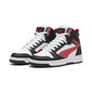 Puma Jalkineet Teini-ikäisille Rebound V6 Mid Jr White Black Red 393831 16 393831 16/5 hinta ja tiedot | Miesten urheilu- ja vapaa-ajan kengät | hobbyhall.fi