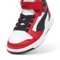 Puma Jalkineet Lapsille Rebound V6 Mid Jr White Black Red 393832 03 393832 03/1.5 hinta ja tiedot | Miesten urheilu- ja vapaa-ajan kengät | hobbyhall.fi