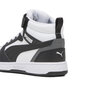 Puma Jalkineet Lapsille Rebound V6 Mid Jr White Black 393832 01 393832 01/1 hinta ja tiedot | Miesten urheilu- ja vapaa-ajan kengät | hobbyhall.fi