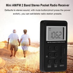 Mini AM/FM 2-taajuinen stereotaskuradiovastaanotin LCD-näytöllä &amp; Kuulokkeet &amp; Ladattava akku hinta ja tiedot | Kuulokkeet | hobbyhall.fi