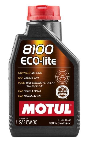 Autojen moottoriöljy MOTUL 8100 ECO-LITE 5W30 1L hinta ja tiedot | Moottoriöljyt | hobbyhall.fi