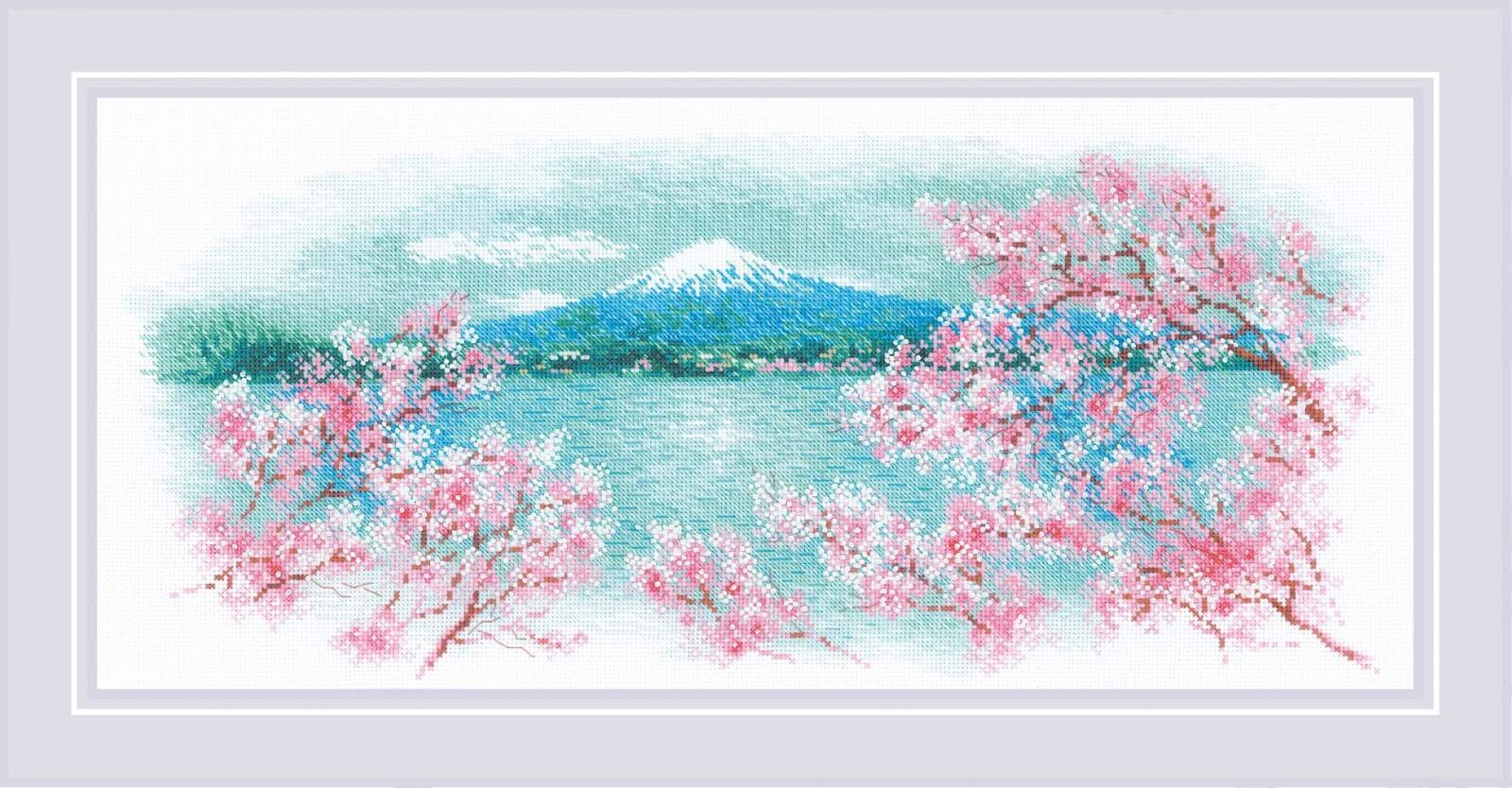 Kirjontasarja Riolis 1744 Sakuras. Fujiyama hinta ja tiedot | Kirjontatarvikkeet | hobbyhall.fi