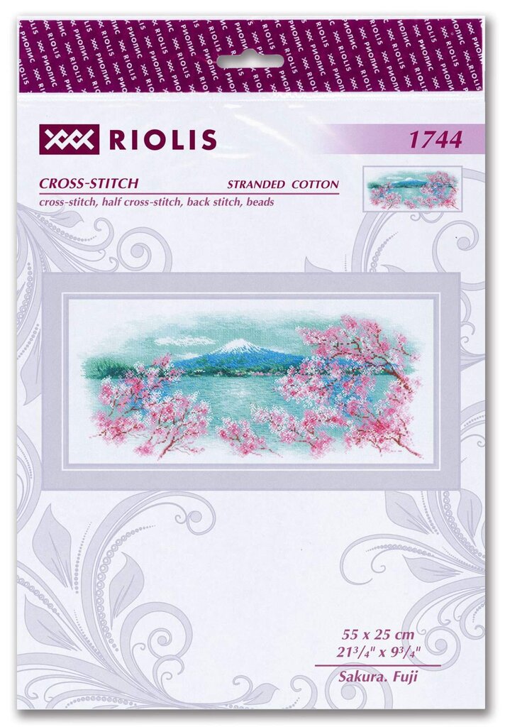 Kirjontasarja Riolis 1744 Sakuras. Fujiyama hinta ja tiedot | Kirjontatarvikkeet | hobbyhall.fi