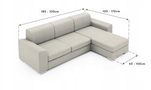 Ga.i.Co sohvanpäällinen oikealla ottomaanilla Superior 180 - 330 cm hinta ja tiedot | Huonekalujen päälliset | hobbyhall.fi