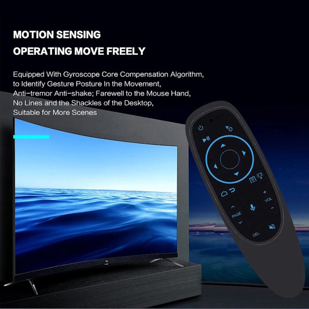 CP G10SPROBTS Universal Smart TV / PC Air Mouse - Bluetooth / Langaton / IR-kaukosäädin ja gyroskooppi / LED musta hinta ja tiedot | TV-lisätarvikkeet | hobbyhall.fi