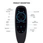 CP G10SPROBTS Universal Smart TV / PC Air Mouse - Bluetooth / Langaton / IR-kaukosäädin ja gyroskooppi / LED musta hinta ja tiedot | TV-lisätarvikkeet | hobbyhall.fi