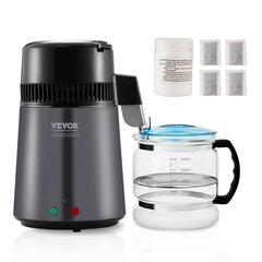 Veden tislaaja Vevor, 750W, 1 L/h, 4L, harmaa hinta ja tiedot | Vedensuodattimet | hobbyhall.fi