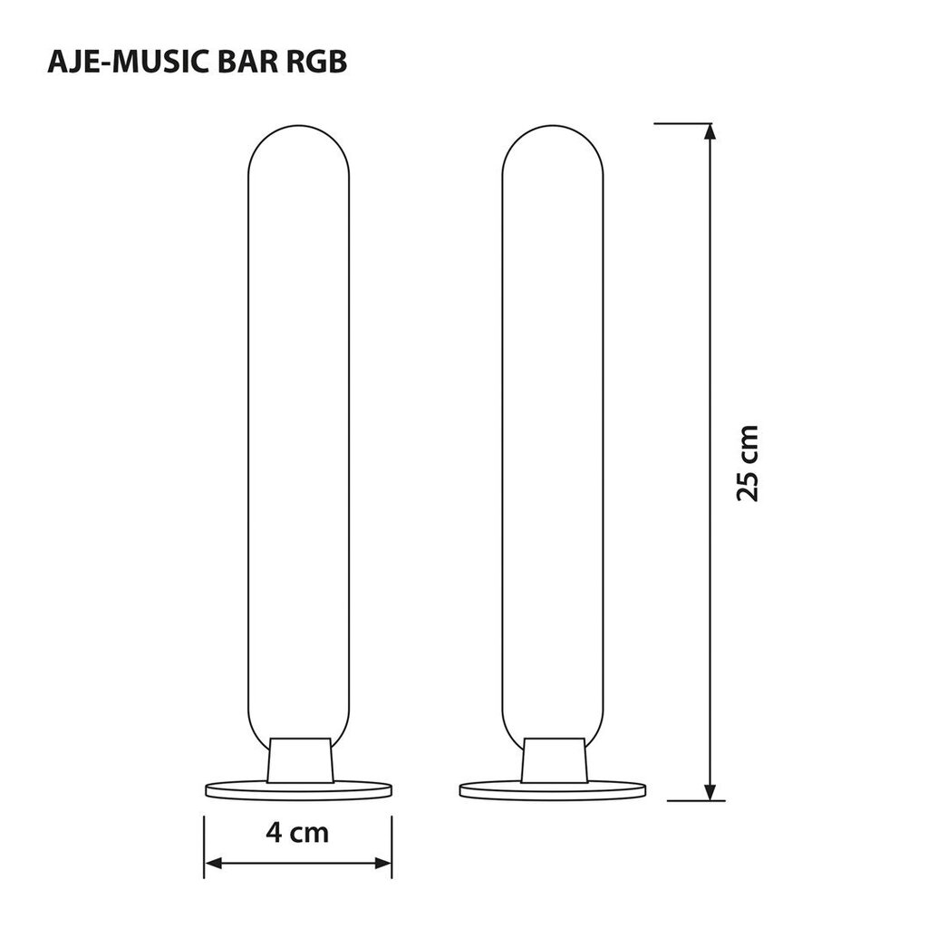 Activejet AJE-MUSIC BAR RGB LED-musiikkivalo hinta ja tiedot | Pöytävalaisimet | hobbyhall.fi