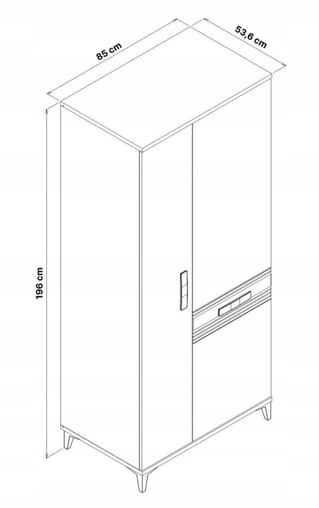 Vaatekaappi Snobi SB11 (85/56/197) hinta ja tiedot | Kaapit | hobbyhall.fi