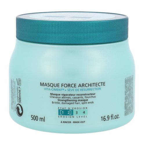 Virkistävä hiusnaamio erittäin vaurioituneille hiuksille Kerastase Resistance Masque Force Architecte 500 ml hinta ja tiedot | Naamiot, öljyt ja seerumit | hobbyhall.fi