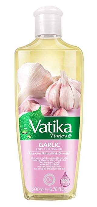 Hiusöljy valkosipuliuutteella, Dabur Vatika, 200 ml hinta ja tiedot | Hiusnaamiot, öljyt ja seerumit | hobbyhall.fi