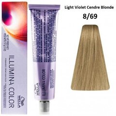 Pitkäkestoinen hiusväri Wella Professionals Illumina Color, nro 8/69 Light Violet Cendre Blonde, 60 ml hinta ja tiedot | Hiusvärit | hobbyhall.fi