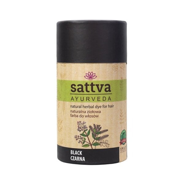 Yrttinen musta hiusväri Black Sattva Ayurveda, 150 g