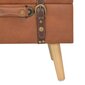 vidaXL Säilytysjakkara 40 cm Tan Color Faux Leather hinta ja tiedot | Säkkituolit, rahit ja penkit | hobbyhall.fi