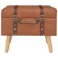 vidaXL Säilytysjakkara 40 cm Tan Color Faux Leather hinta ja tiedot | Säkkituolit, rahit ja penkit | hobbyhall.fi