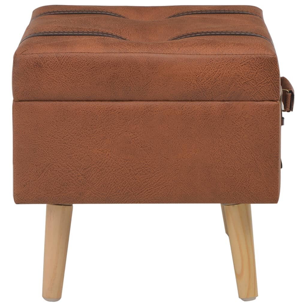 vidaXL Säilytysjakkara 40 cm Tan Color Faux Leather hinta ja tiedot | Säkkituolit, rahit ja penkit | hobbyhall.fi