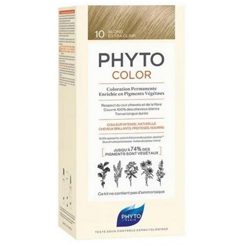 Hiusväri Phyto Paris Color 10-rubio extra claro hinta ja tiedot | Hiusvärit | hobbyhall.fi