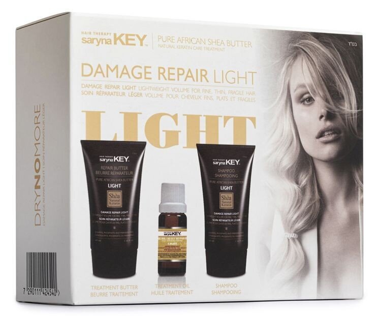 Hiustenhoitosetti Saryna Key Damage Repair Light Treatment Travel Set: shampoo, 40 ml + hiusnaamio, 40 ml + hiusöljy, 10 ml hinta ja tiedot | Naamiot, öljyt ja seerumit | hobbyhall.fi