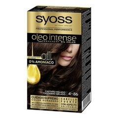 Pitkäkestoinen hiusväri Syoss Olio Intense, nro 4.86 Kylmäkastanja, 5 kpl. hinta ja tiedot | Hiusvärit | hobbyhall.fi