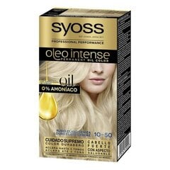 pysyvä hiusväri syoss olio intense, nº 10,50 pehmeä tuhkan vaalea, 5 kpl hinta ja tiedot | Hiusvärit | hobbyhall.fi