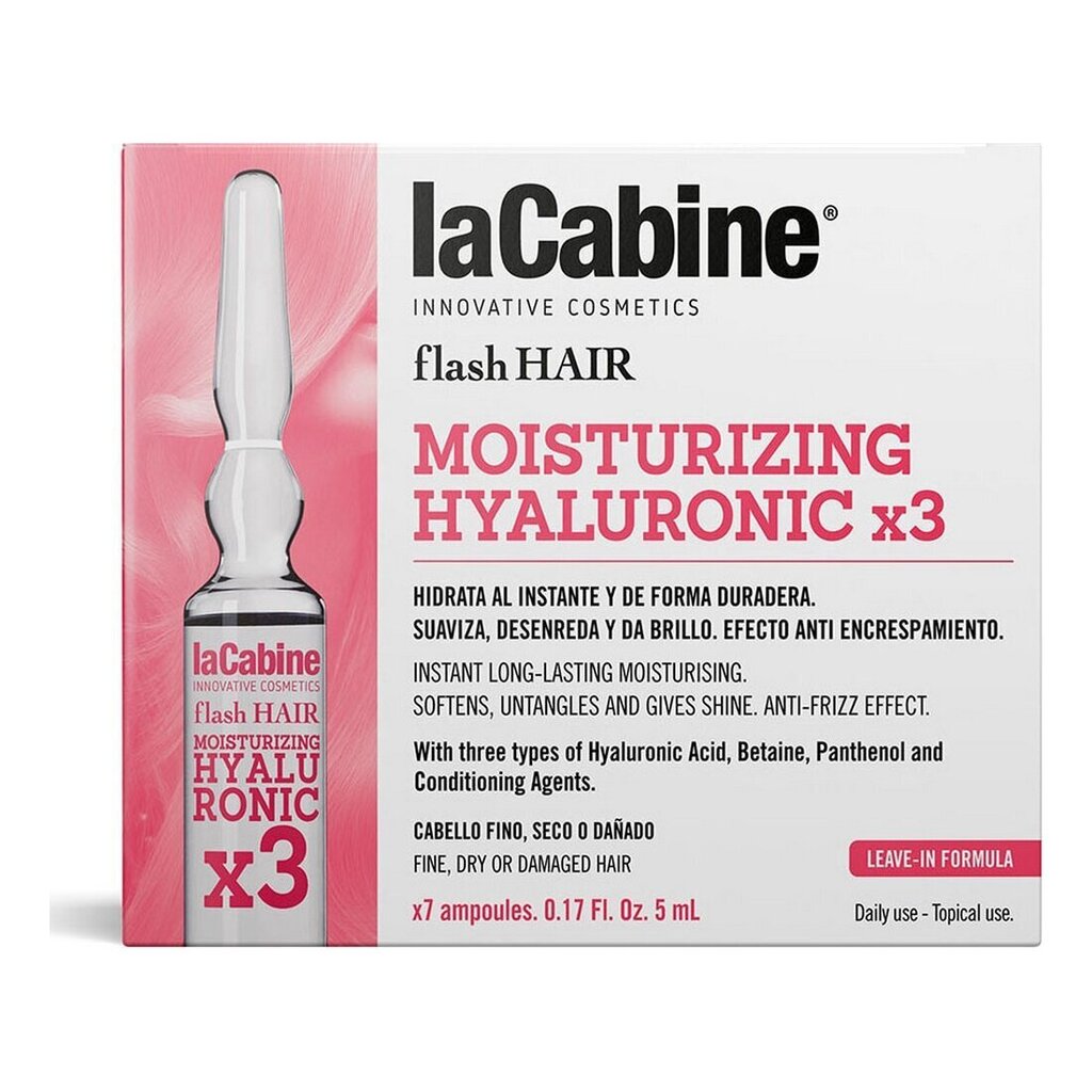 Ampullit laCabine Flash Hair hyaluronihapolla, 7 x 5 ml hinta ja tiedot | Hiusnaamiot, öljyt ja seerumit | hobbyhall.fi