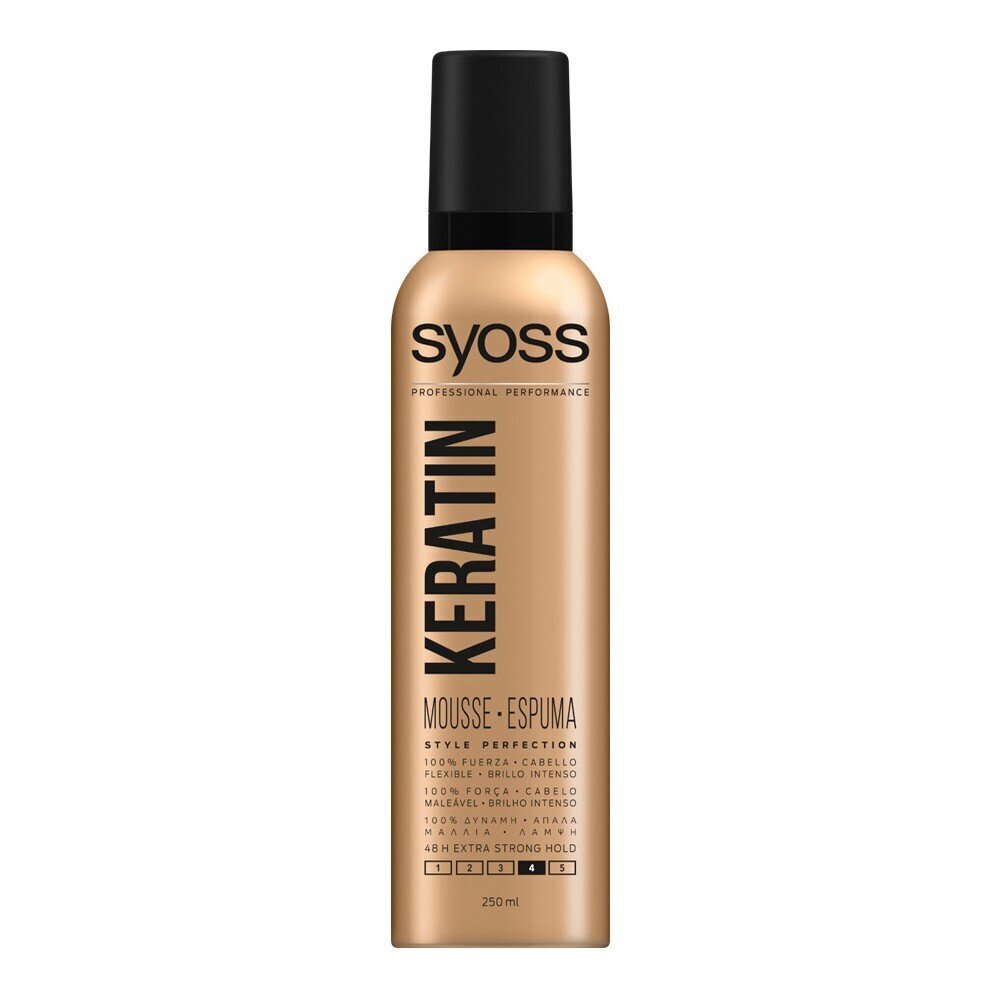 Vaahto hiusten muotoiluun Keratin Syoss, 250 ml hinta ja tiedot | Kampaamotuotteet | hobbyhall.fi