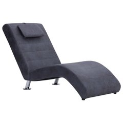 vidaXL Chaise Longue tyynynharmaalla keinomokkanahalla hinta ja tiedot | Nojatuolit | hobbyhall.fi