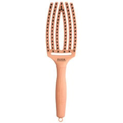 Soikea hiusharja Olivia Garden Finger Brush 100 Bloom Peach hinta ja tiedot | Hiusharjat, kammat ja sakset | hobbyhall.fi