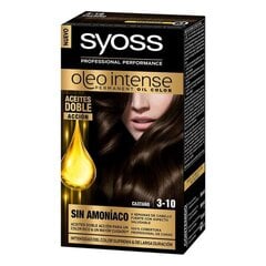 pysyvä väriaine olio intense syoss nº 3,10 ruskea hinta ja tiedot | Hiusvärit | hobbyhall.fi