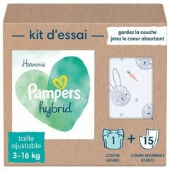 Vaipat Pampers Hybridi Pestävä Pestävä 25 kpl. hinta ja tiedot | Vaipat | hobbyhall.fi