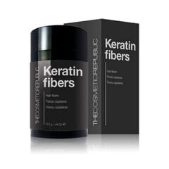 Hiusten peittoaine - keratiinikuituja The Cosmetic Republic Keratin Fibers, tummanruskea, 12,5 g hinta ja tiedot | Hiusnaamiot, öljyt ja seerumit | hobbyhall.fi