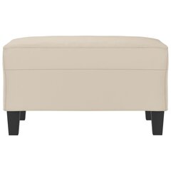 vidaXL Footstool Cream 70x55x41 cm Mikrokuituverhoilu hinta ja tiedot | Säkkituolit, rahit ja penkit | hobbyhall.fi