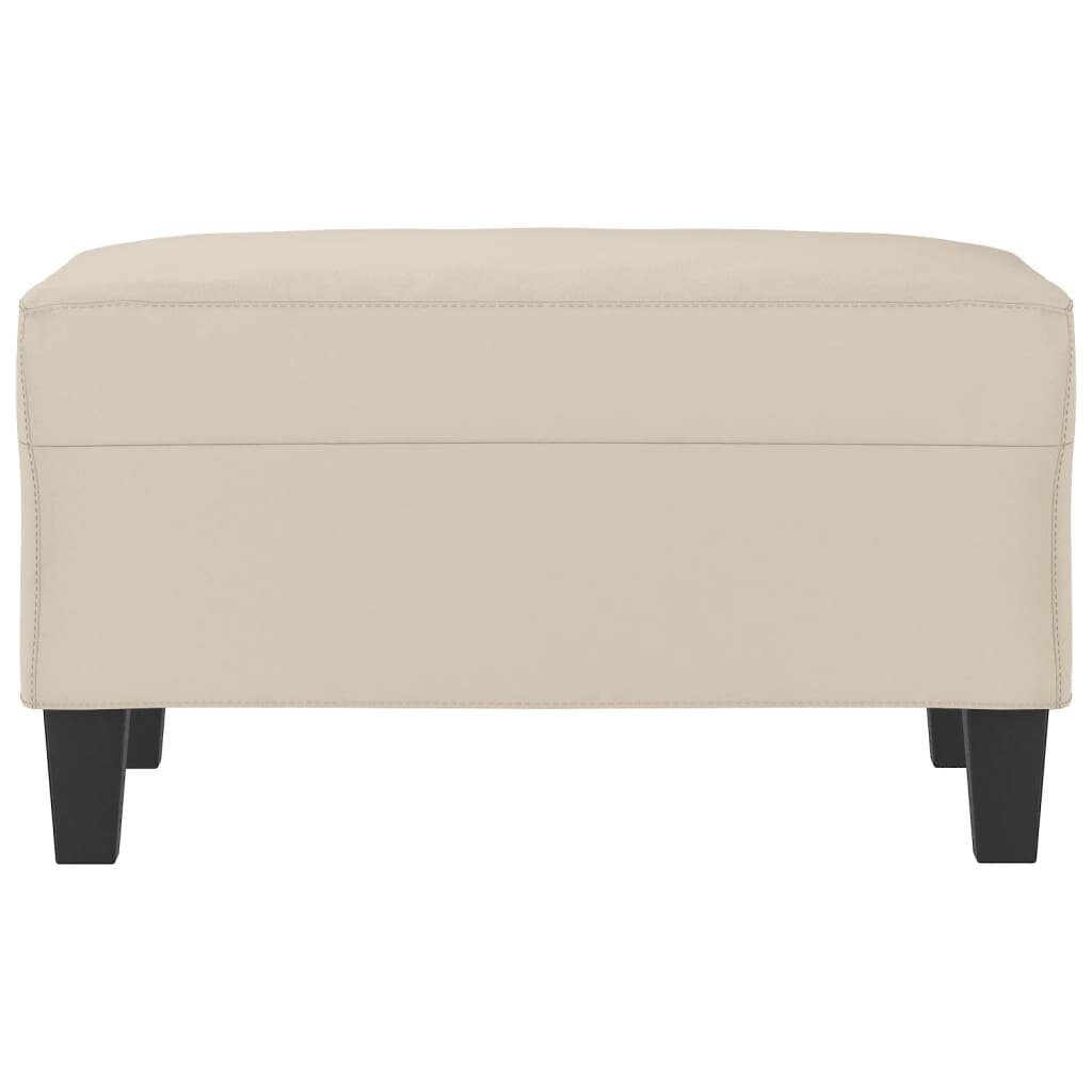 vidaXL Footstool Cream 70x55x41 cm Mikrokuituverhoilu hinta ja tiedot | Säkkituolit, rahit ja penkit | hobbyhall.fi