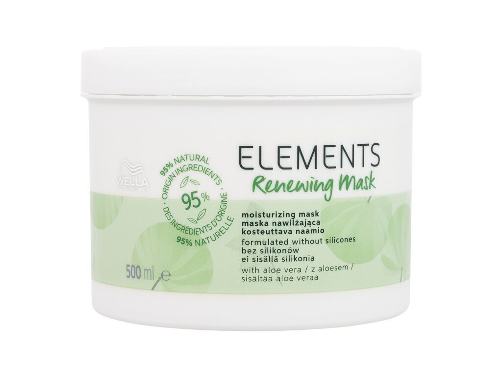 Virkistävä hiusnaamio Wella Professionals Elements Renewing Moisturizing Mask, 500 ml hinta ja tiedot | Hoitoaineet | hobbyhall.fi