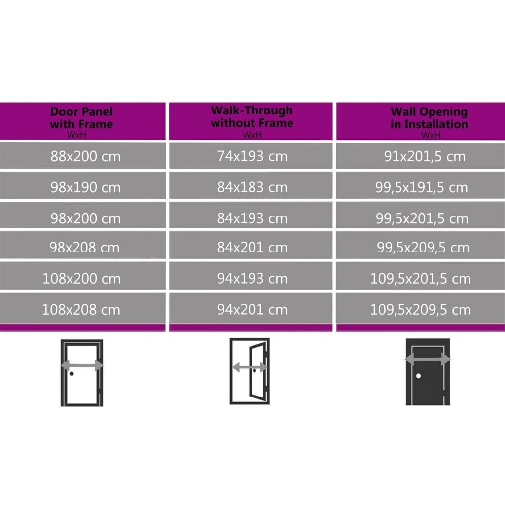 vidaXL etuovi alumiinia ja PVC antrasiittia 100x210 cm hinta ja tiedot | Sisäovet | hobbyhall.fi