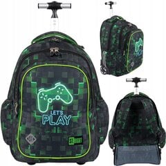 Koulureppu pyörillä St.Right TB-01 Dark Game 657009, 43x32x26 cm hinta ja tiedot | Koulureput ja -laukut | hobbyhall.fi