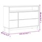 vidaXL FLAM Lipasto 110x40x80 cm massiivi mänty hinta ja tiedot | Lipastot | hobbyhall.fi