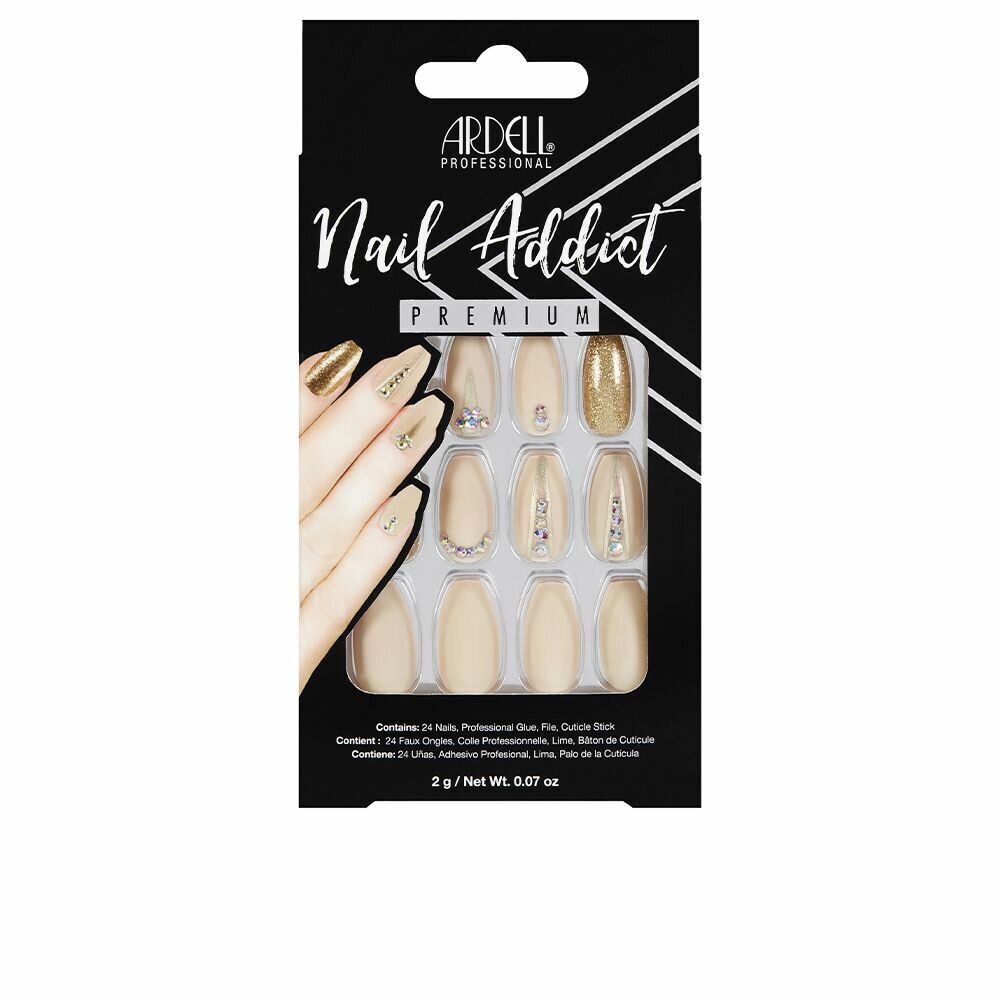 Tekokynnet Ardell Nail Addict Nude Jeweled, 24 kpl. hinta ja tiedot | Manikyyri- ja pedikyyritarvikkeet | hobbyhall.fi