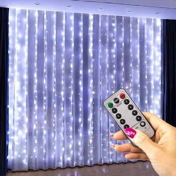 Valoverho 300 LED, 3x3m hinta ja tiedot | Jouluvalot | hobbyhall.fi