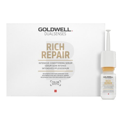 Hiusseerumi Goldwell Dualsenses Rich Repair, 12 x 18 ml hinta ja tiedot | Hiusnaamiot, öljyt ja seerumit | hobbyhall.fi