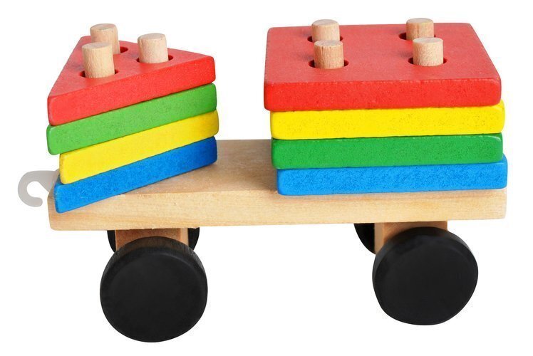 Puinen juna palikoilla hinta ja tiedot | Kehittävät lelut | hobbyhall.fi